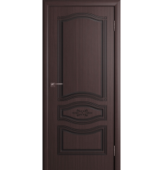 Дверь деревянная межкомнатная шпон Офелия венге ДГ